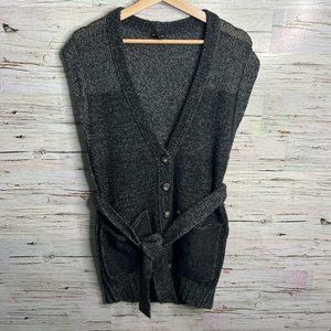 Club Monaco sweater vest oversized gray size xs wool blend